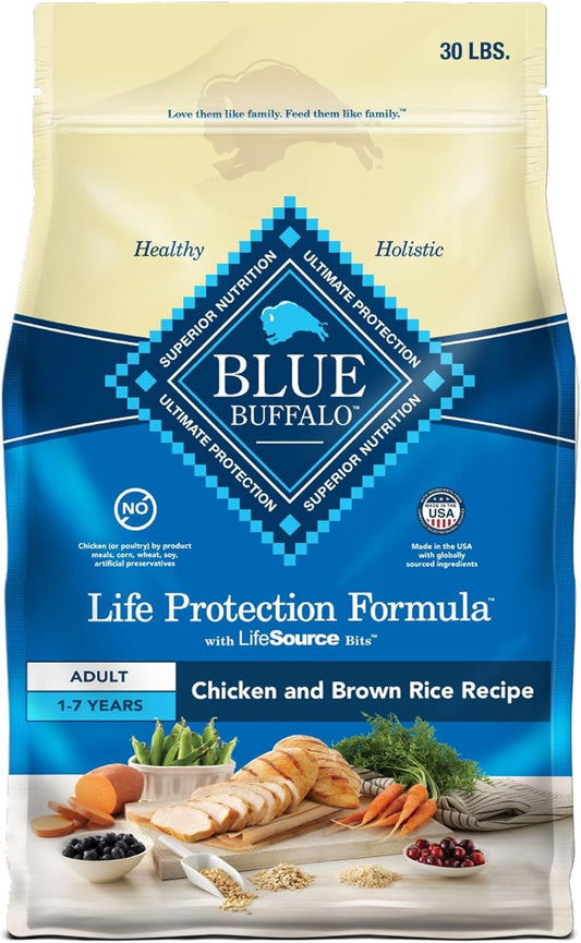 Blue Buffalo Life Protection Adult Dog Food – Chicken & Brown Rice, 30 lb - Paw Fit Gears